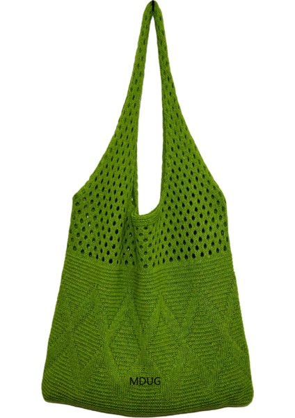 Örme Omuz Büyük Bez Çanta (Yurt Dışından)