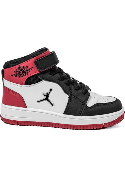 Haykat Uzun Kadın Sneaker Bot Siyah - Kırmızı