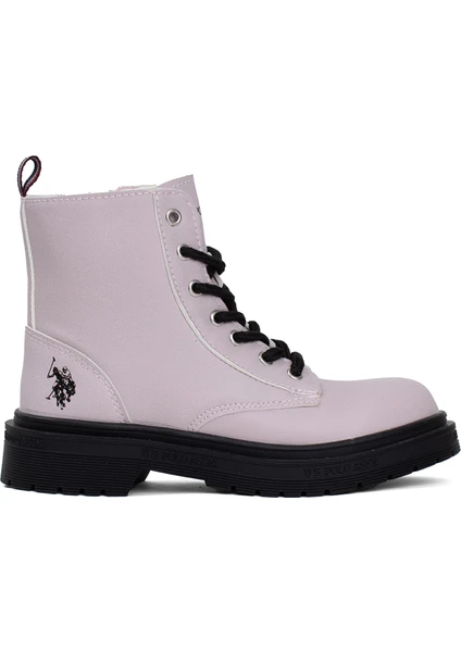 U.S. Polo Assn. 101469762 Trena Filet Kız Çocuk Düz Bot Pudra