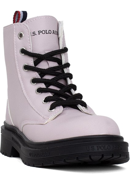 U.S. Polo Assn. U.S. Polo 101469762 Trena Filet Kız Çocuk Düz Bot Pudra