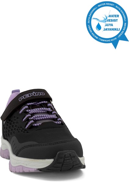 FK23-1572 Filet Kız Çocuk Outdoor Ayakkabı Siyah - Lila