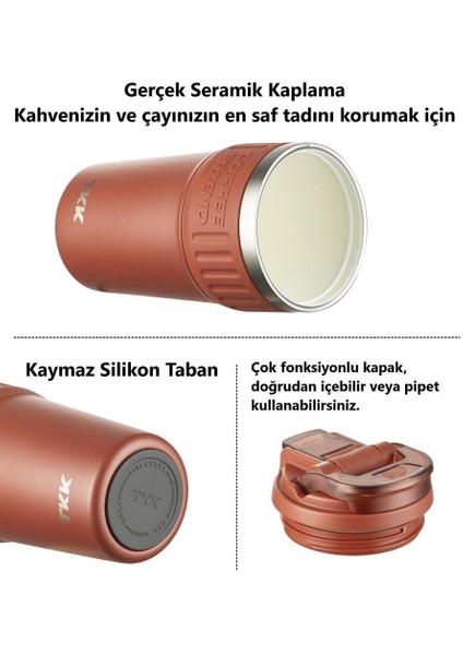 Çelik Termos Mug 630ML Kırmızı