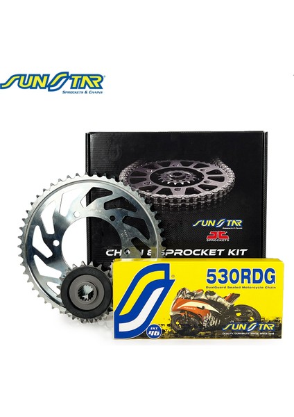 Zincir Dişli Seti Yamaha Fz6 / Fazer (600 Cc) (2004-2009) / Zincir : 530RDG (ÇELIK)-118 / Dişli: Jt (16T) - (46T) / Yamaha / Fz6 / Fazer / 600CC / 2004-2005-2006-2007-2008-2009