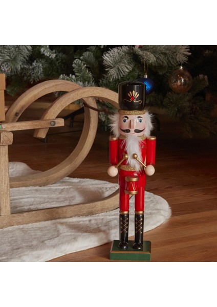 New Year Yılbaşı Nutcracker With Drums 36 cm