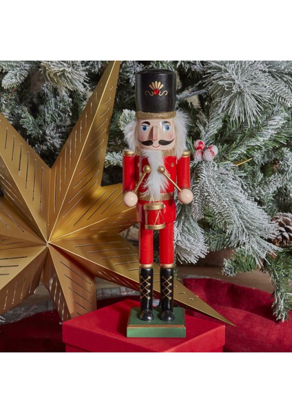 New Year Yılbaşı Nutcracker With Drums 36 cm