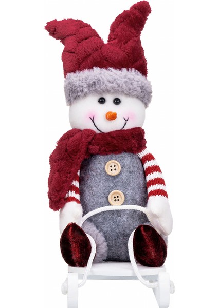 Karaca Home New Year Yılbaşı Velvet Snowman With Slide