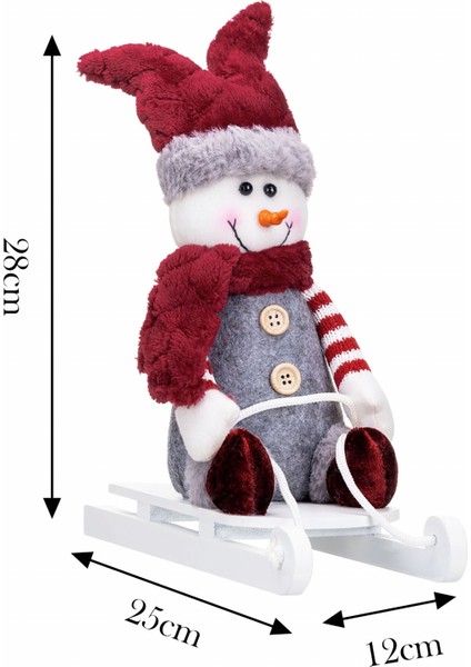 Karaca Home New Year Yılbaşı Velvet Snowman With Slide