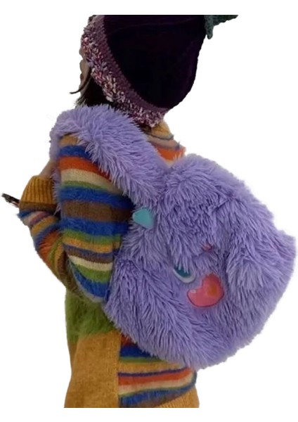 Sevimli Küçük Canavar Karikatür Peluş Çanta (Yurt Dışından)