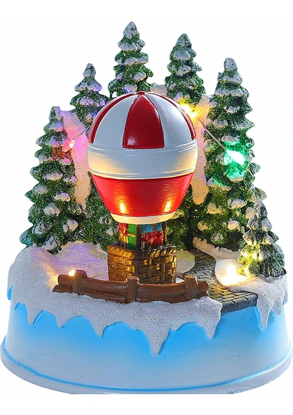 Karaca Home New Year Yılbaşı LED Işıklı Noel Köyü 13X13X15 cm