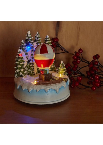 Karaca Home New Year Yılbaşı LED Işıklı Noel Köyü 13X13X15 cm