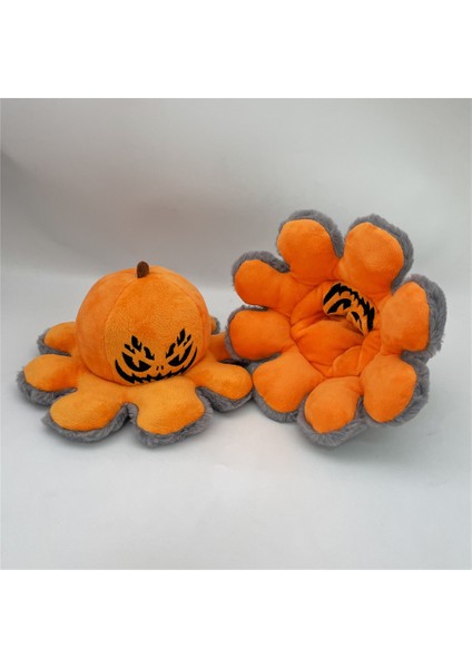 Flip Pumpkin Doll Flip Balkabağı Peluş Oyuncak (Yurt Dışından)