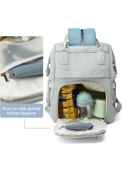 Çok Fonksiyonlu Anne Çantası Büyük Kapasiteli Gezi Anne ve Bebek Çantası Anne Sırt Çantası (Yurt Dışından) modelleri