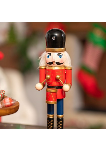 New Year Yılbaşı Nutcracker With Drums 25 cm modelleri
