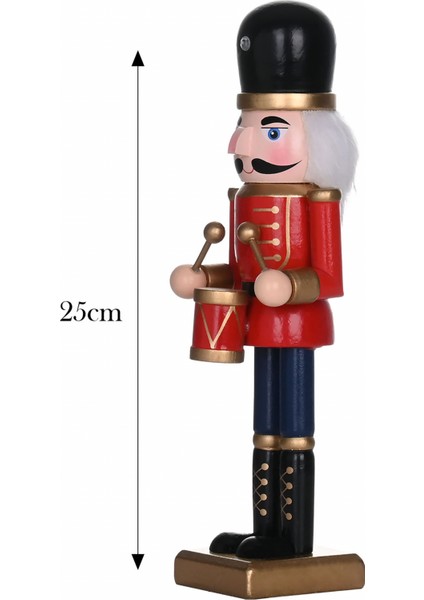 New Year Yılbaşı Nutcracker With Drums 25 cm fırsatları