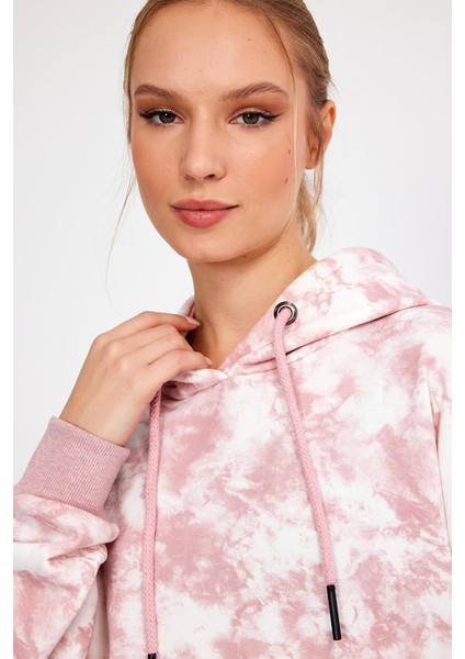 Batik Kapüşonlu Şardonlu Oversize Sweatshirt UN-757A07 fırsatları