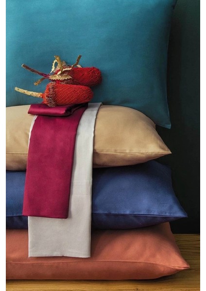 İssimo Home Ranforce Simply Yastık Kılıfı 50*70 Gümüş Mavi