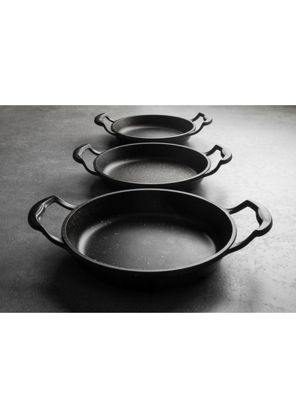 Okyay Home Erendemir 3 Lü Granit Döküm Sahan Tava Seti 22 Cm-20 Cm-18 cm fiyatları