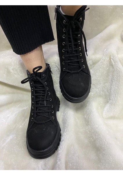 Çiğdem Siyah Gerçek Crayz Derifermuarlı Kadın Bot (Enzo B7) - Siyah - 37 - ST01580-SİYAH-37 indirimleri