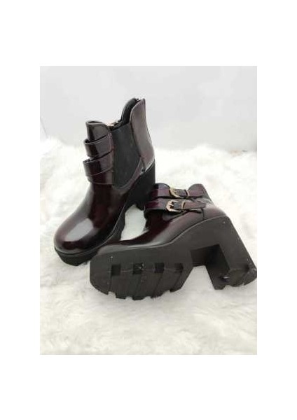 Venüs Gerçek Deri Bordo Kadın Bot - Bordo - 40 - ST01346-BORDO-40