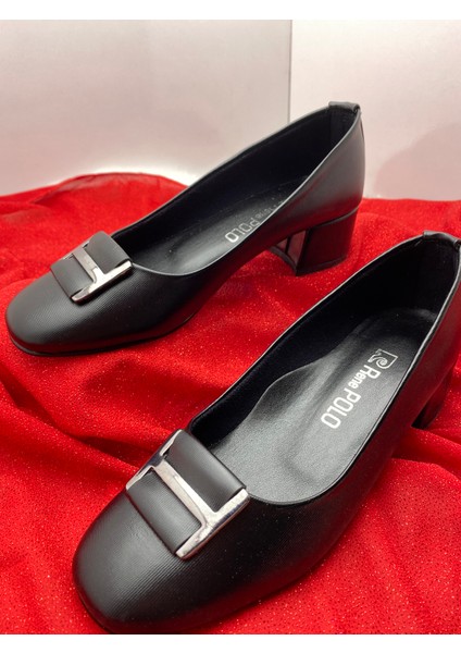 Kalın Topuklu Klasik Babet Ayakkabı ( A1E ) - Siyah - 36 - ST00619-SİYAH-36