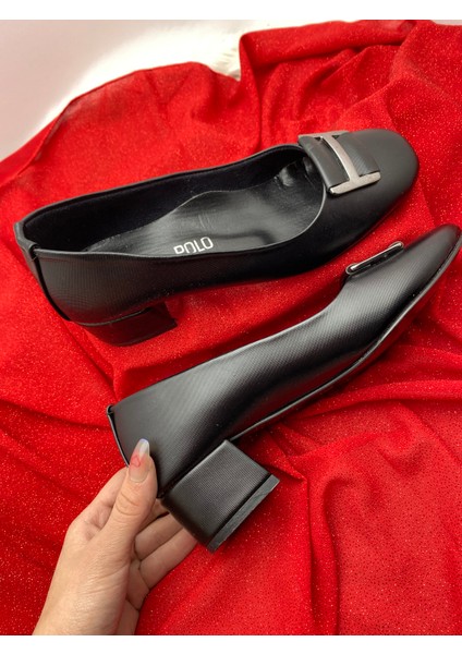 Kalın Topuklu Klasik Babet Ayakkabı ( A1E ) - Siyah - 36 - ST00619-SİYAH-36 fırsatları