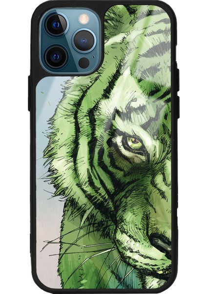 Apple iPhone 12 Pro Max Green Kaplan Tasarımlı Glossy Telefon Kılıfı