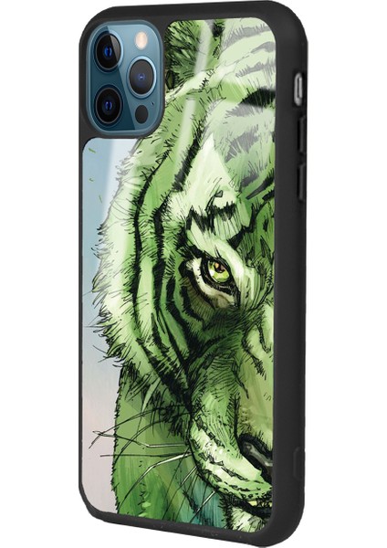 Apple iPhone 12 Pro Max Green Kaplan Tasarımlı Glossy Telefon Kılıfı