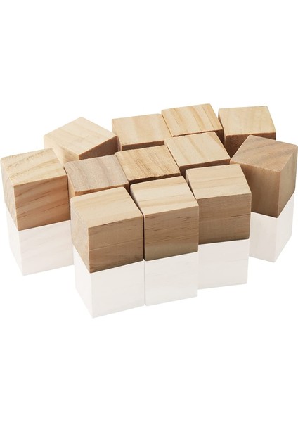 100 Pcs 1 x 1 x 1 Inch Blocks Natural Wood Blocks For Dıy Crafts D2K7 (Yurt Dışından)