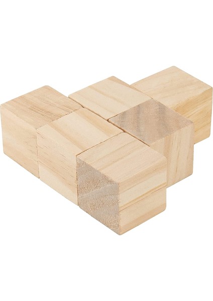 100 Pcs 1 x 1 x 1 Inch Blocks Natural Wood Blocks For Dıy Crafts D2K7 (Yurt Dışından)