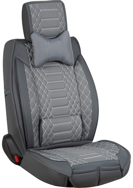 Infiniti EX30D Lüx Deri Oto Koltuk Kılıfı 5'li Set Tam Takım Cross Füme