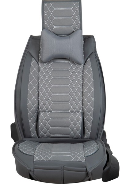 Infiniti EX30D Lüx Deri Oto Koltuk Kılıfı 5'li Set Tam Takım Cross Füme