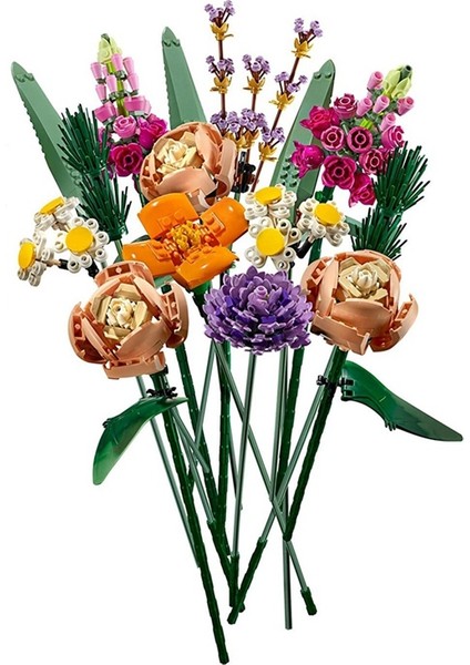 Çiçek Bouquet Rose For Building · Bricks Toy Dıy Potted Illustration Holiday Gh (Yurt Dışından)