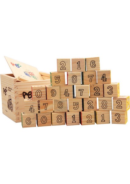 27 Pcs Children Wood Alphabet Blocks Letters Stacking Toys Building Blocks Craft Early Learning Educational Toys Baby Room Decor (Yurt Dışından)