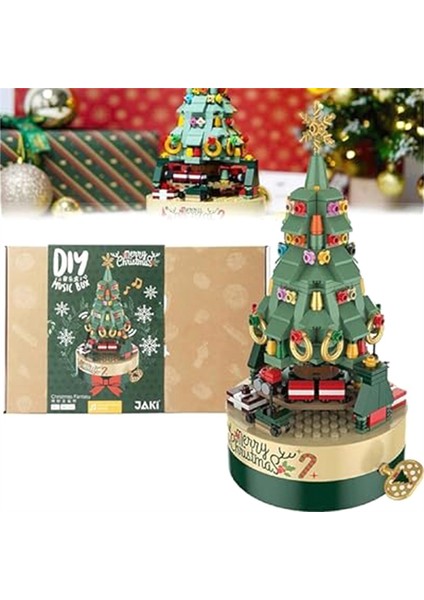 Christmas Tree Brick Music Box, Christmas Tree Music Box, Dıy Christmas Tree Building Block Music Box (Yurt Dışından)