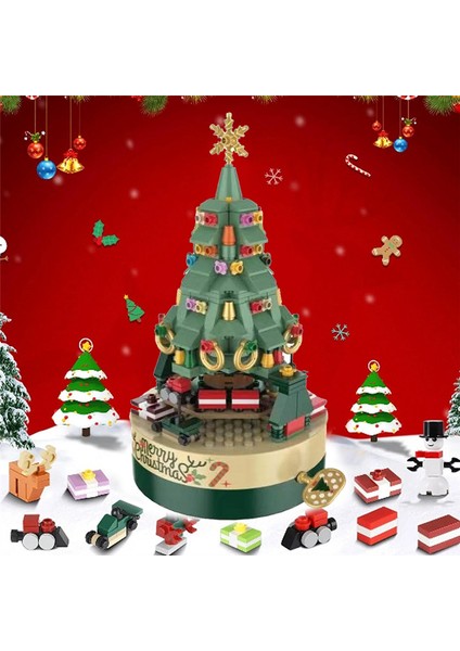 Christmas Tree Brick Music Box, Christmas Tree Music Box, Dıy Christmas Tree Building Block Music Box (Yurt Dışından)