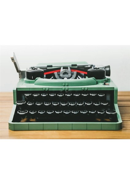 Retro Typewriter Blocks Brick Marking Machine Keyboard Over 12 Years Old Kids Writing Machine Gift Toy Compatible 21327 (Yurt Dışından)