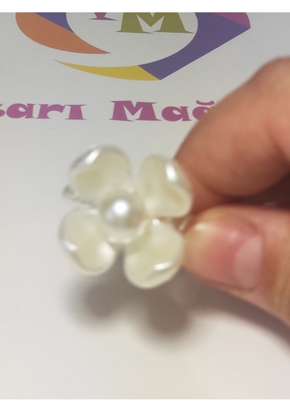 6 Adet Incili Lotus Plastik Peçete Yüzüğü - Halka 4 cm - Lüks Peçete Halkası modelleri