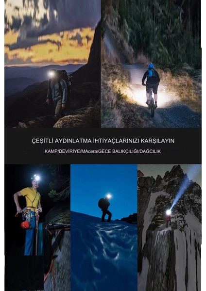 Mini Kafa Lambası 10 Watt Cob Aydınlatmalı 3 Fonksiyonlu Pilli LED Işık XLF502 modelleri