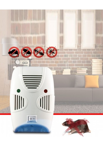 2 Adet Elektronik Fare Haşere Kovucu Karınca Sinek Sivrisinek Yılan Kemirgen Kovucu Quad XLF103