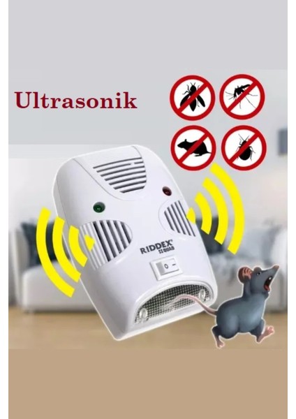 2 Adet Elektronik Fare Haşere Kovucu Karınca Sinek Sivrisinek Yılan Kemirgen Kovucu Quad XLF103 indirimleri