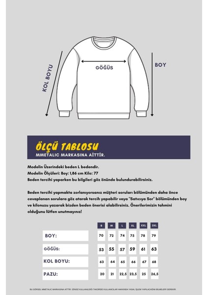 Erkek Gri Bisiklet Nakış Detaylı Regular Fit Sweatshirt