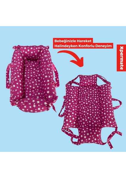 Portbebe Ana Kucağı, Puset Bebek Taşıma Çantası Kundağı Pembe 50x70 cm fiyatları