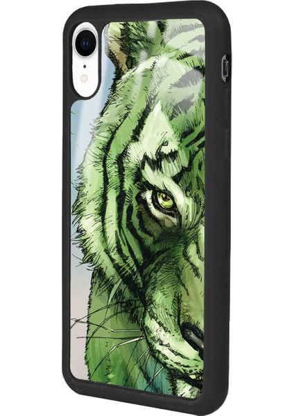 iPhone Xr Green Kaplan Tasarımlı Glossy Telefon Kılıfı