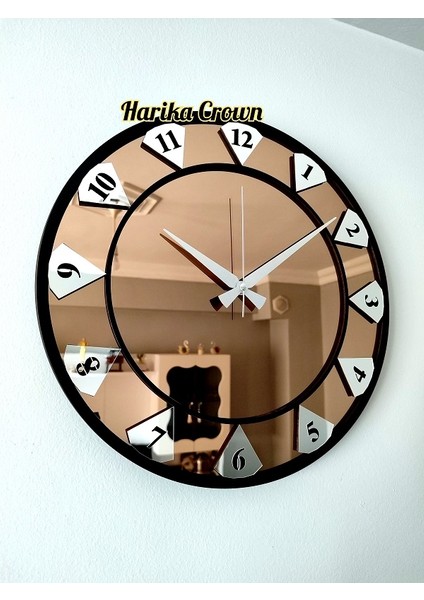Gerçek Aynalı Dekoratif Duvar Saati (40- 50 Cm)
