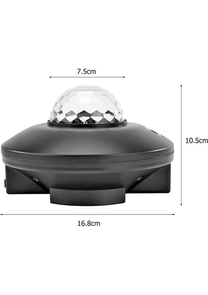 10W Bluetooth Su Dalgalanma Lazer Yıldız Projektör Işığı - Çok Renkli (Yurt Dışından)