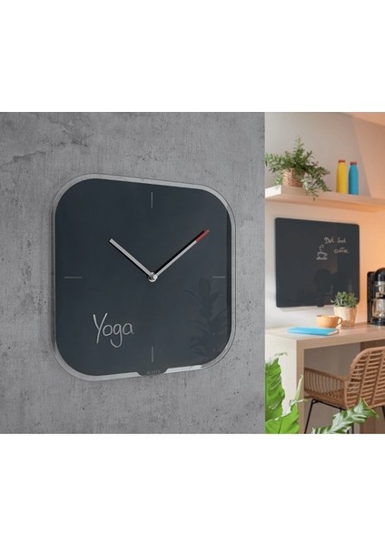 Cosy Sessiz Cam Duvar Saati, Gri fırsatları