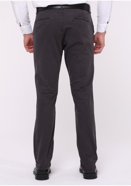 Erkek Antrasit Likralı Yüksek Bel Regular Fit Bol Kesim Yandan Cepli Chino Klasik Pantolon C336CHN modelleri