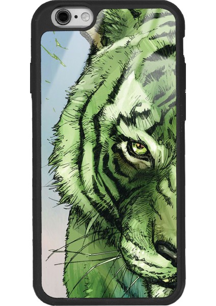 iPhone 6 Plus Green Kaplan Tasarımlı Glossy Telefon Kılıfı