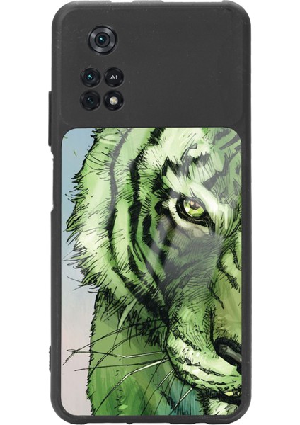 Xiaomi Poco M4 Pro Green Kaplan Tasarımlı Glossy Telefon Kılıfı