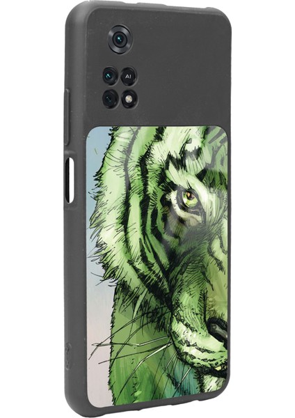 Xiaomi Poco M4 Pro Green Kaplan Tasarımlı Glossy Telefon Kılıfı